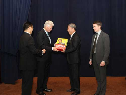 图:克林顿接见中国商界领袖代表团