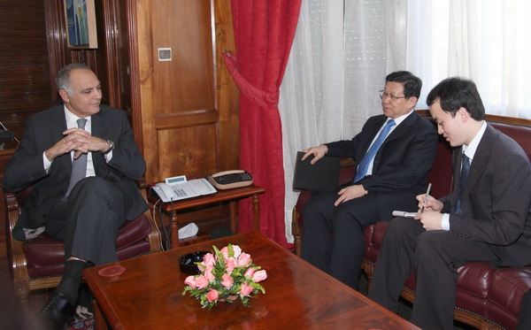 摩洛哥首相法西会见中国商务部部长陈德铭陈德
