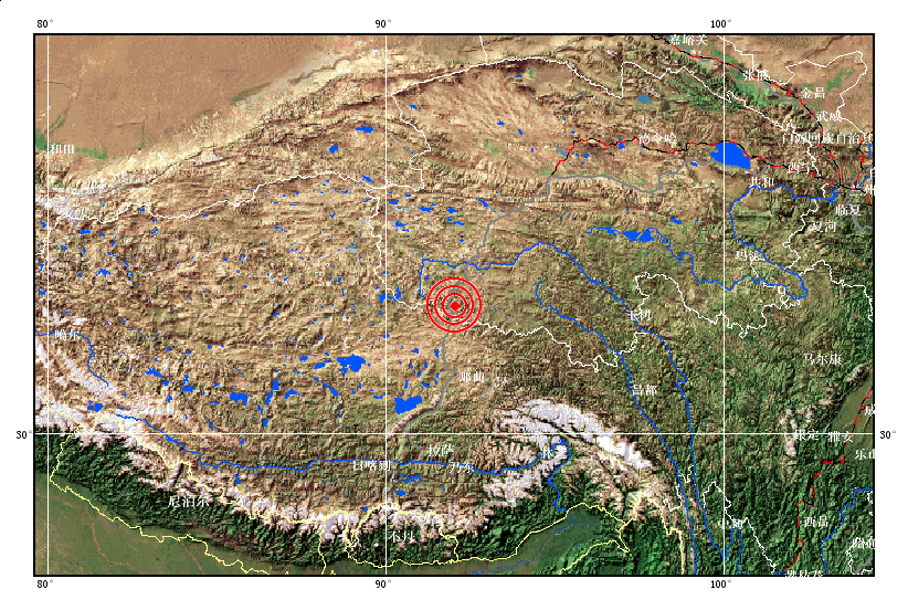 青海海西唐古拉山发生5.4级地震(组图)