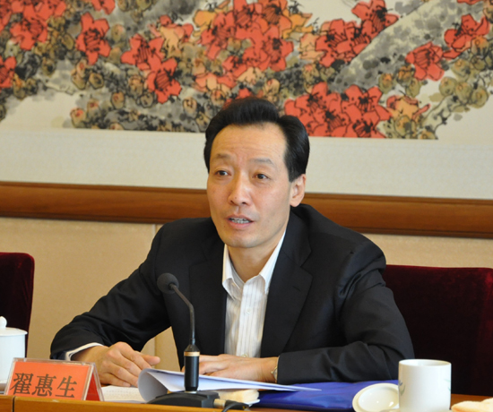 资料图:全国政协委员,中国记协党组书记翟惠生 高国全摄