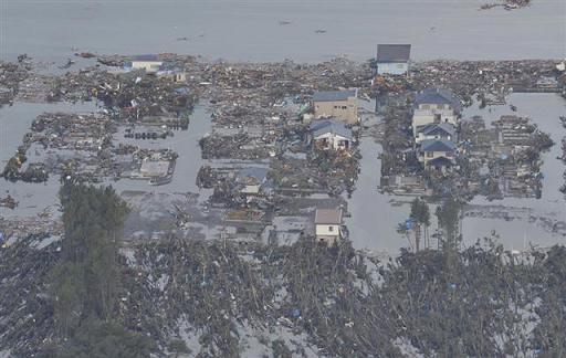 组图:日本海啸灾区最新航拍照片