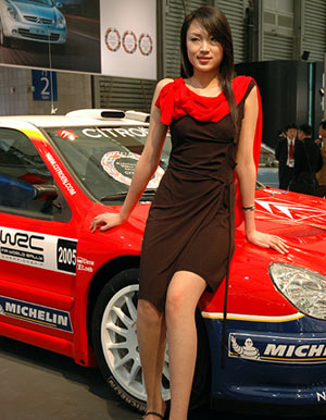 车模靓丽现身2005年上海车展