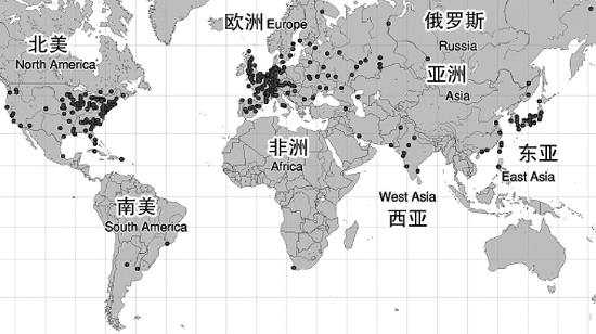 全球各地主要核电站分布(图)