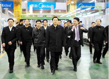 张德江副总理视察美的冰箱荆州工业园 勉励当
