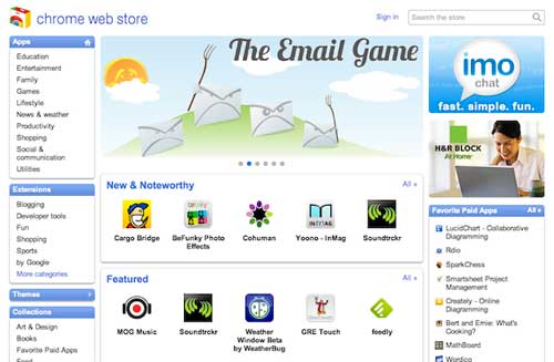 Chrome Web Store屏幕截图