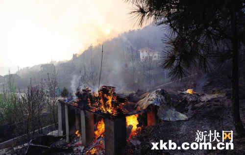 济南泰安交界森林火灾 多路山火扑向泰山(组图)
