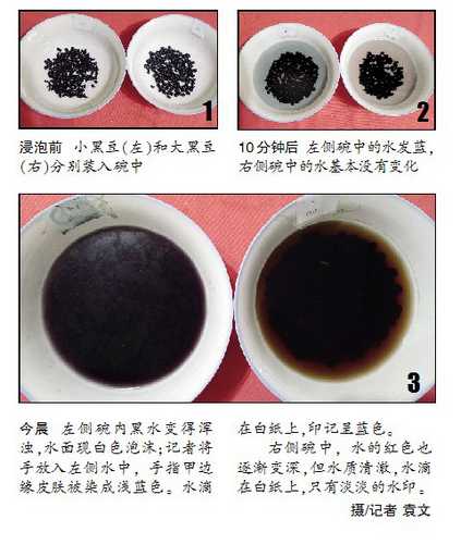 北京市民买到掉色黑豆 商家称染色为卖相好(图