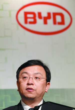 2011年3月14日,香港,比亚迪集团董事长兼总裁王传福在2010年财报发布