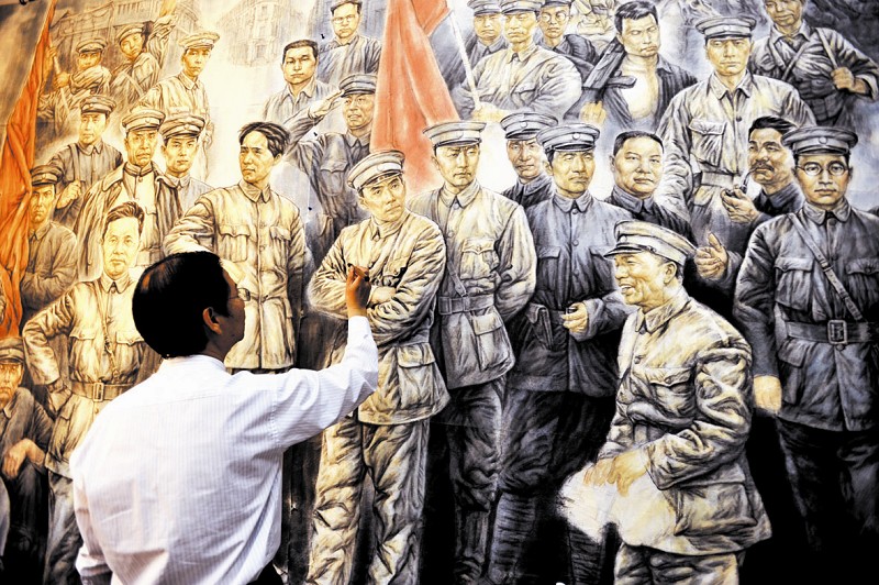 建党绘画创作说明