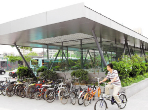 自行车何时接驳地铁站(图)