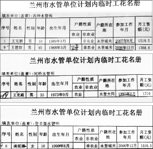 水务局长造名册争空饷 上学儿子登职工榜(组图