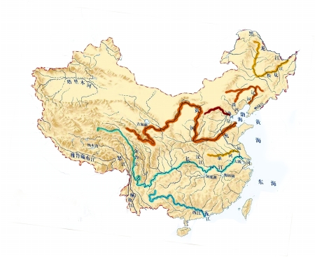 黄河长江地图