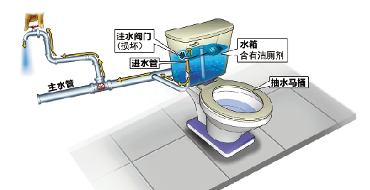 不少家庭都会在抽水马桶水箱内放一块蓝色的