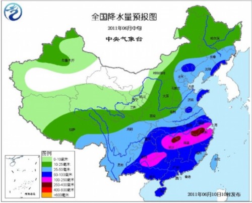 06月09日:未来十天天气预报(图)