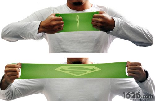 创意"超人"鼠标垫弹簧拉力扩胸器(组图)
