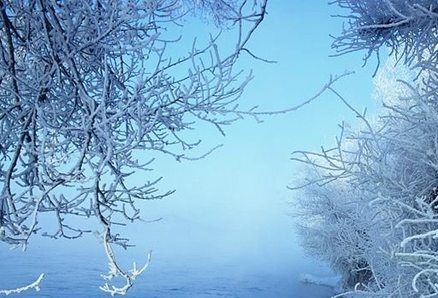 长白山冬季一景资料图片