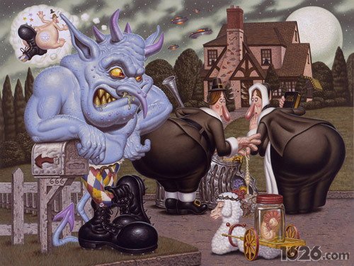 荒诞创意插画艺术作-todd schorr(组图)