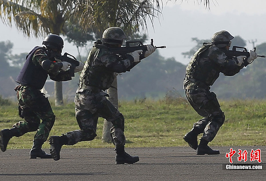 中国印尼两国陆军特种兵联合训练(组图)