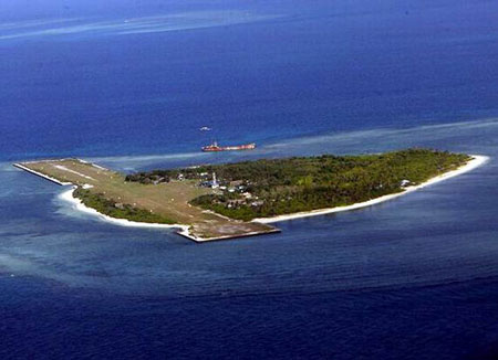 被菲律宾侵占的南沙中业岛，是南沙群岛第二大岛。