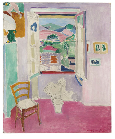 (马蒂斯1911年的一件作品《打开窗户》(La fenêtre ouverte)，成交价1576.25万美元)