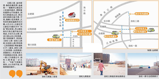 劲松七路8月通至辽阳西路 五纵路网现雏形(图)