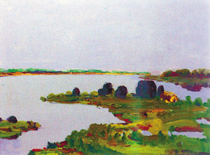 湿地油画