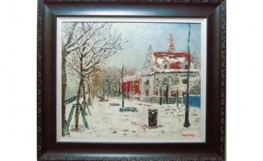 李寿承《雪》_当代油画_写实风景画_油画赏析（图片来源 博宝宝珍商城）