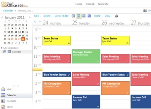 [多图]微软Office365公布 含共享日历