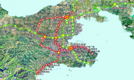 资料图片:大连地铁规划图