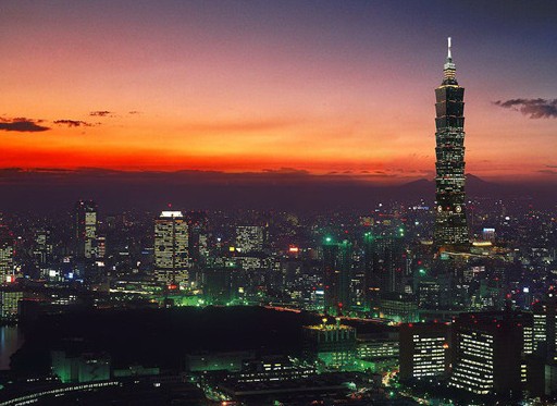 资料图片:台北市夜景