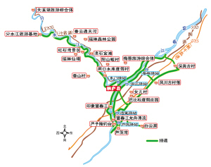 重点是建德梅城至杭州城区,沿线涉及建德市,桐庐县,富阳市,西湖区