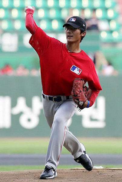 棒球小将韩国联赛展英姿无锡mlb中心走出国门