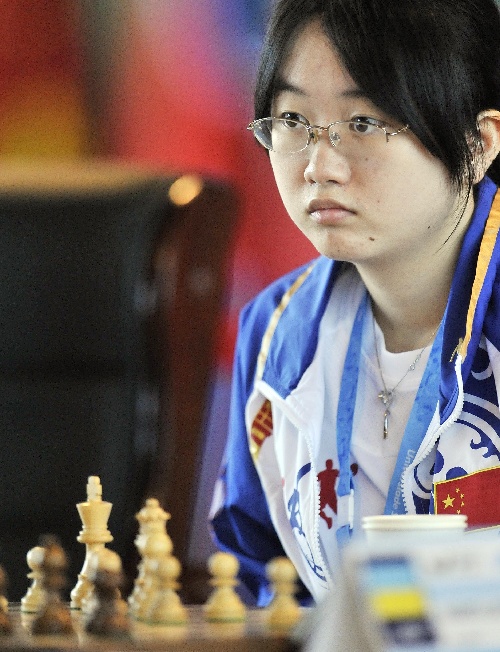 图文:国际象棋女子个人赛赛况 谭中怡特写