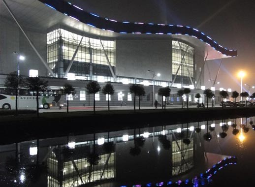 男篮热身场地巡礼:许昌职业技术学院体育馆