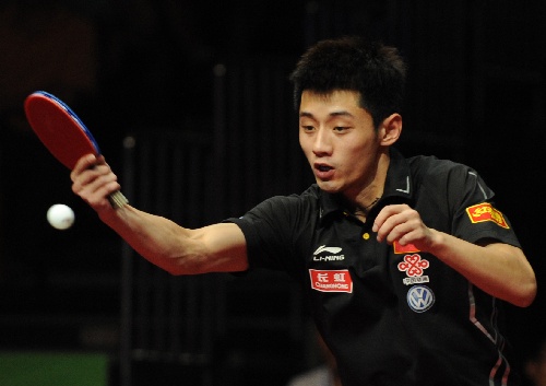 图文:[乒乓球]中国公开赛 张继科在比赛中-张继