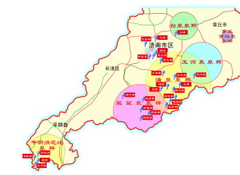 济南市2011年进行的泉水普查中所发现的204处新泉水,大多分布于这些