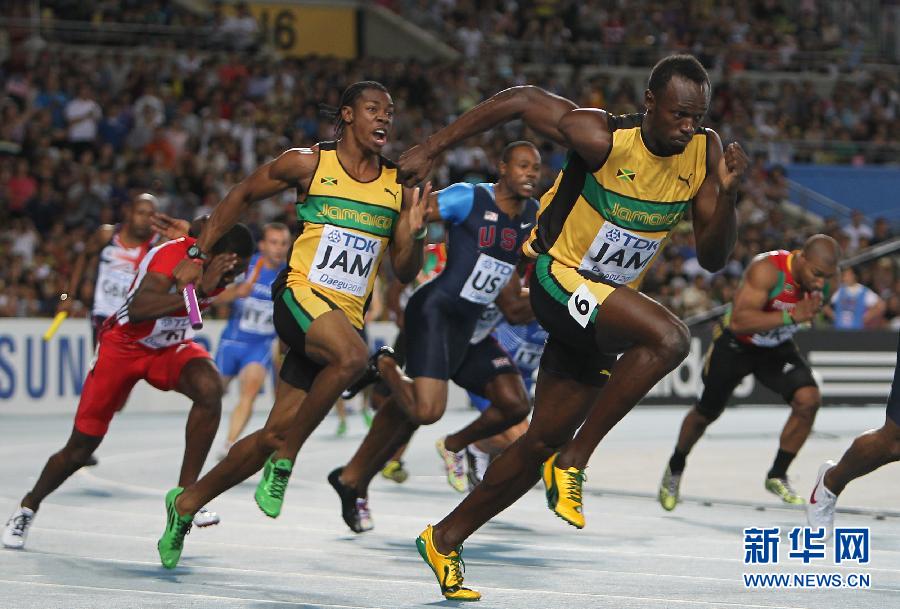 牙买加选手打破男子4X100米接力世界纪录[组