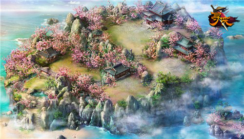共度游戏《寻侠》之旅 门派场景之桃花岛