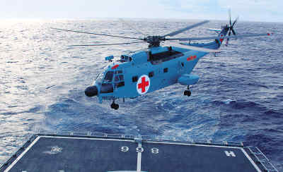 中国直升机; 海军新型救护直升机首飞太平洋(组图)_网易新闻中心