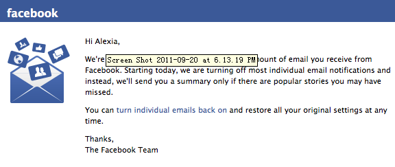 Facebook承诺不再事事向用户发邮件