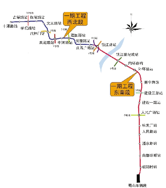 地铁2号线西北段开工 与其他8条地铁线都有换乘点(图)