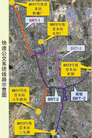 brt2号线规划终点站为虹桥(图)