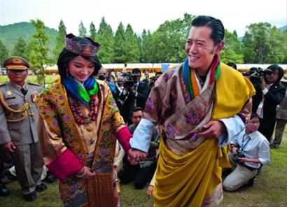 不丹国王童话婚礼迎娶女大学生(组图)