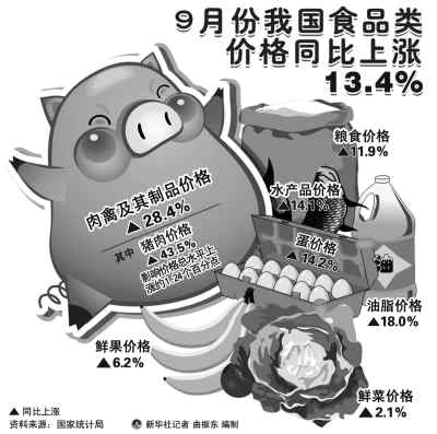 9月CPI同比增长6.1% 食品价格因素影响最大物