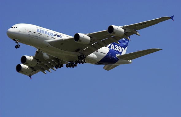 空客a380客机飞行途中 图片:空中客车公司airbus photo