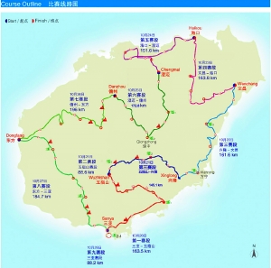 本报三亚10月19日电(记者甘雁鸿)"三亚杯"2011环海南岛国际公路自行车图片