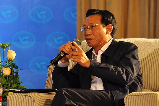 重庆市永川区委常委,宣传部长陈智发言 人民网记者 张启川 摄