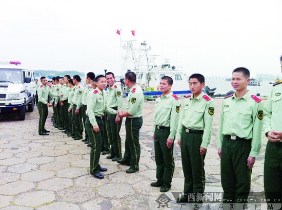 当天,广西海警一支队,二支队,三支队共有7名海警赴湄公河参加执勤,这