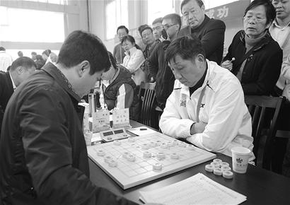 图文:象棋特级大师柳大华在智运会象棋比赛中