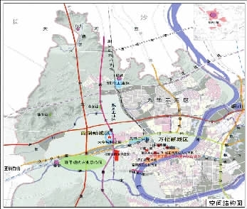 雨湖区空间结构图